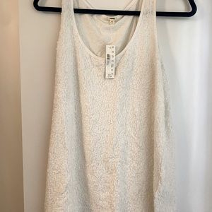 J crew white sequin tank NWT
